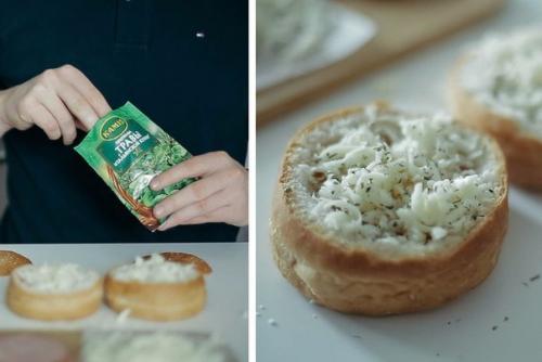 Яичница в булочке.  Ингредиенты: 04