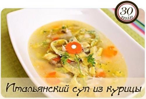 Итальянский суп из курицы.

