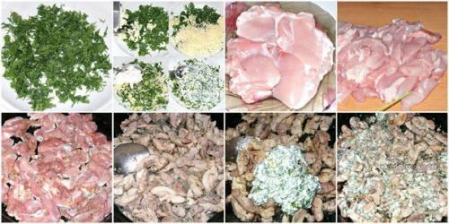 Куриное Филе с чесноком и сыром.