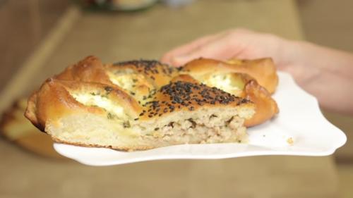 Пирог Подсолнух с мясом и сыром. 07 Пирог Подсолнух с мясом и сыром. 07