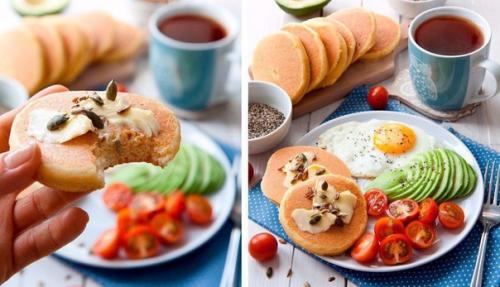 Кукурузные панкейки.  Ингредиенты: