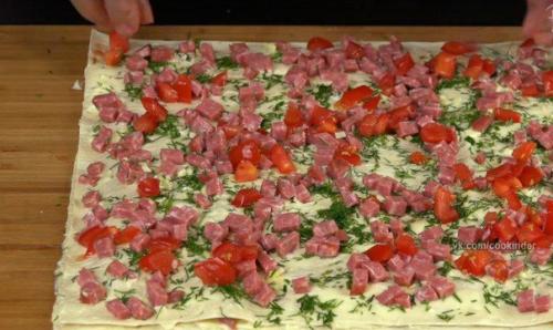 Вкусная закуска из лаваша. 04 Вкусная закуска из лаваша. 04