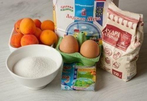 Бисквитный абрикосовый пирог. 01 Бисквитный абрикосовый пирог. 01