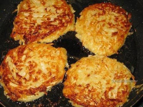 Капустные оладушки на кефире. 04