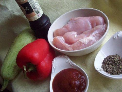 Куриное Филе с кабачками. 01