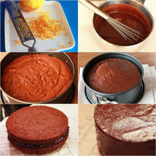 Шоколадно - клюквенный торт. 01