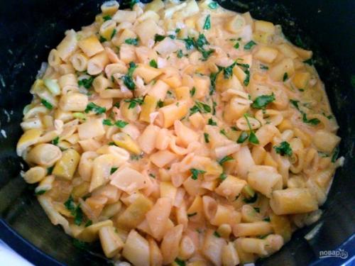 Стручковая фасоль, тушённая в сливках. 05