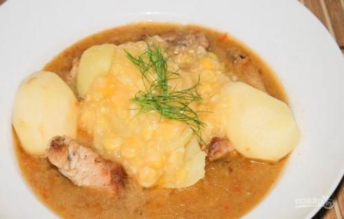 Свиное фрикасе по-гречески.