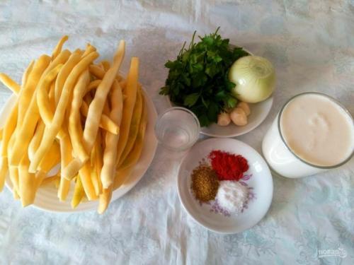 Стручковая фасоль, тушённая в сливках. 01