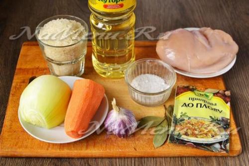 Плов с курицей на сковороде