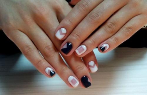 Дизайн ногтей графит. Графический маникюр — 160 фото лучших новинок и дизайн 2020 года