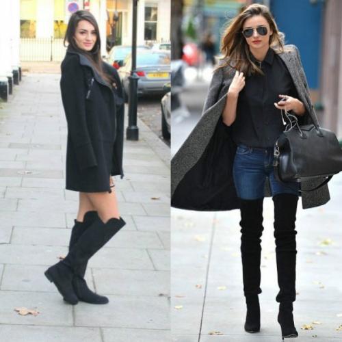 Сапоги и пальто, как сочетать. Актуальные варианты