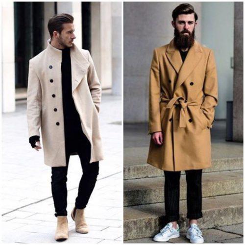 С чем носить длинное пальто мужчине. Под какую одежду носить мужское пальто