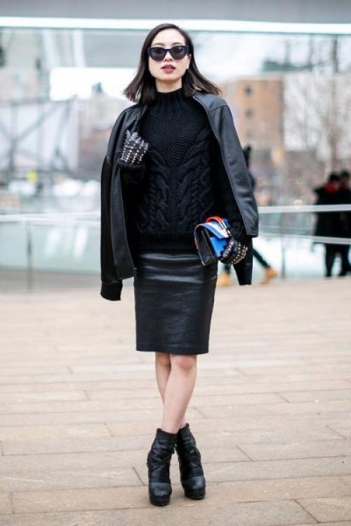 С чем носить юбку-карандаш осенью. Прямая юбка-карандаш