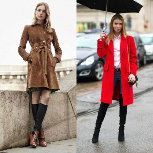 Сапоги и пальто, как сочетать. Актуальные варианты