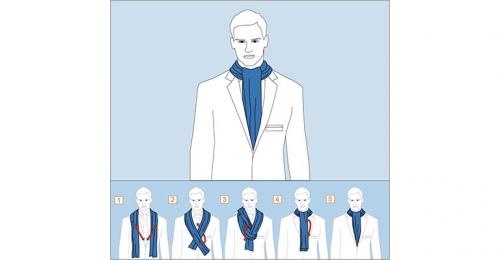 Шарф, как завязать мужской. Способы завязывания мужских шарфов