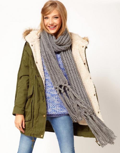 Кашне женское. Женские шарфы — акцентируем внимание на главном + фото