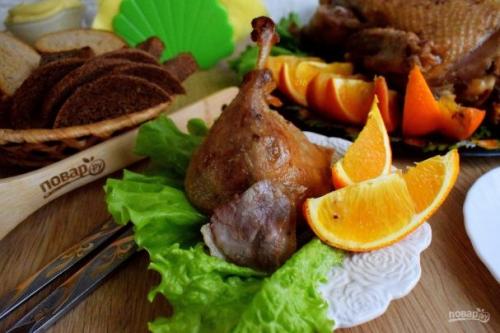 Утка кусочками с яблоками и апельсинами. Утка с яблоками и апельсинами