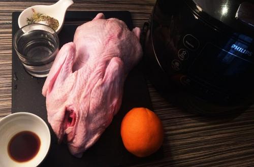 Утка с яблоками и апельсинами в мультиварке. Утка под апельсинами в мультиварке