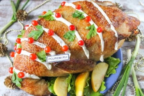 Утка в духовке с яблоками и апельсинами рецепт. Рецепт: утка с яблоками и апельсинами в духовке