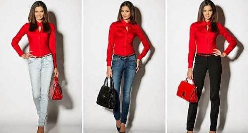 С чем носить красную кофту. С чем носить красную блузу — учимся комбинировать