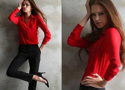 С чем носить красную кофту. С чем носить красную блузу — учимся комбинировать