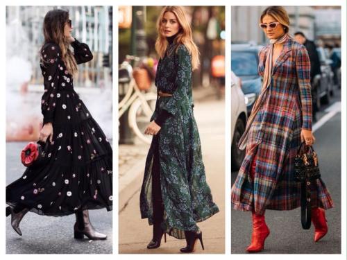 Осенняя обувь с платьем. Ткани и оттенки