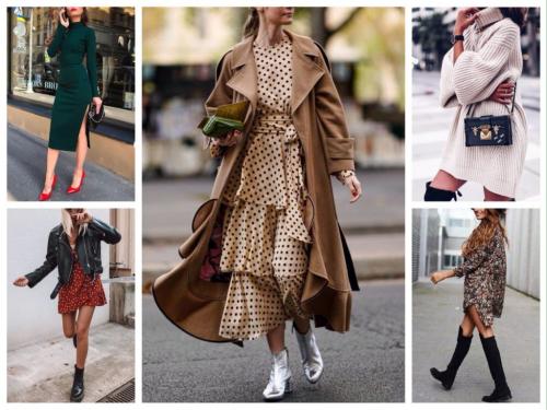 Осенняя обувь с платьем. Ткани и оттенки