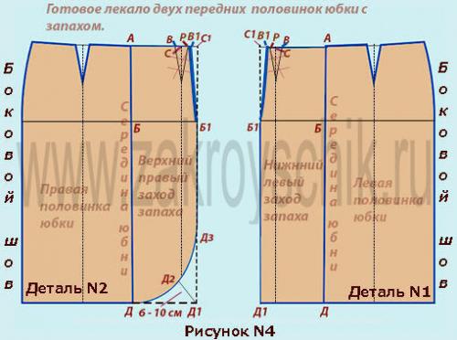 Юбка на запах выкройка. Юбка с запахом без боковых швов: кроим и шьем быстро и легко