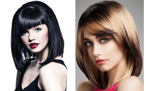 Красивая челка на средние волосы. Как выбрать челку на средние волосы? 03