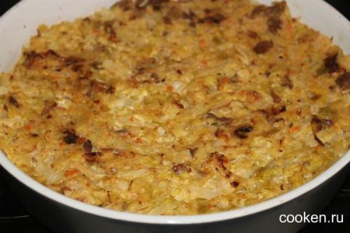 Запеканка с капусты с мясом. Капустная запеканка с мясом