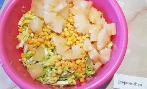 Пп салат с курицей и ананасом. ПП салат с курицей и ананасом