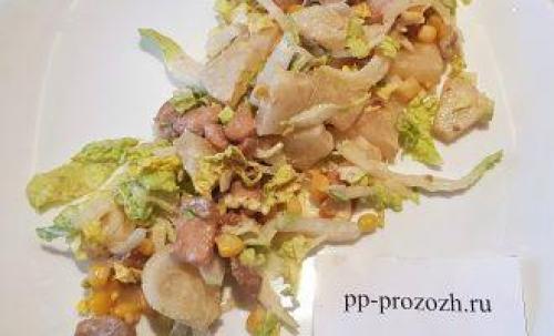 ПП салат с курицей и ананасом. ПП салат с курицей и ананасом