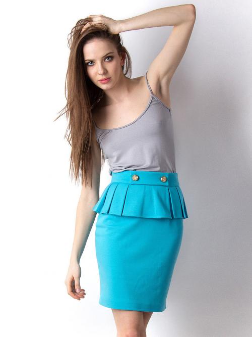 Юбка солнце и блузка с баской. Как правильно носить