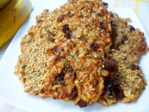 Овсяное печенье с бананом и яйцом без муки. Печенье из банана и овсяных хлопьев