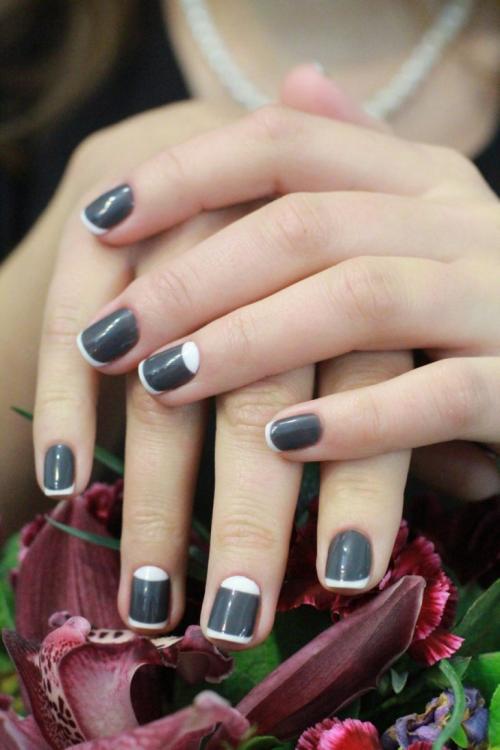 Ногти красно серые. Серый маникюр — 85 фото великолепных идей, как оригинально попасть в тренд сезона