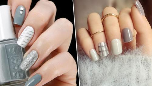 Ногти красно серые. Серый маникюр — 85 фото великолепных идей, как оригинально попасть в тренд сезона