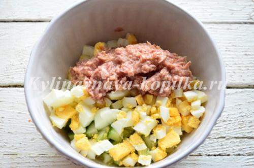 Пп салат с тунцом и огурцом и яйцом. Рецепт 6, простой: салат из тунца с огурцами (пошаговые фото)