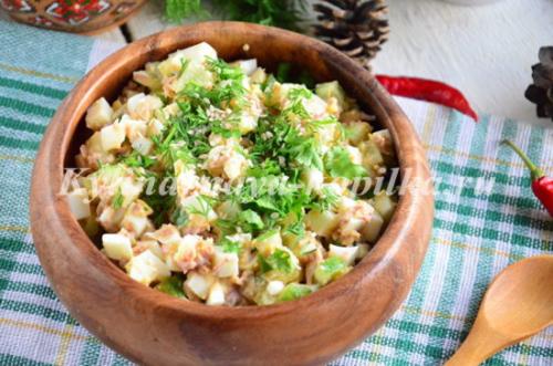 Пп салат с тунцом и огурцом и яйцом. Рецепт 6, простой: салат из тунца с огурцами (пошаговые фото)