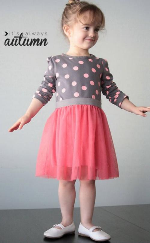 Детское платье с юбкой солнце. Как сшить платье для девочки: мастер-классы и выкройки