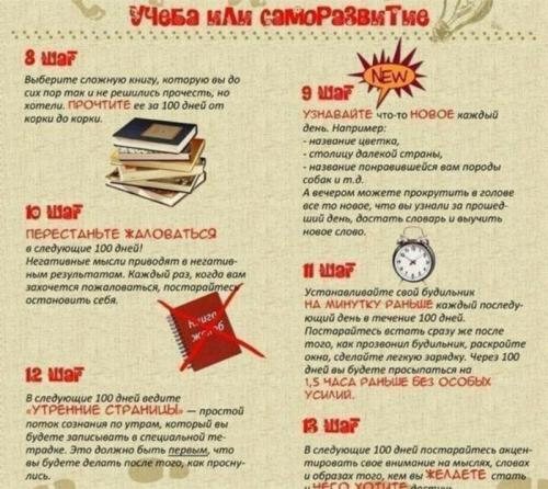 Как за 100 дней изменить свою жизнь. Как изменить свою жизнь за 100 дней