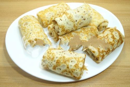 Ажурные блины с фаршем. Ажурные блинчики