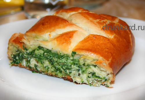 Пирог с курицей и шпинатом. Пирог со шпинатом, курицей и сыром
