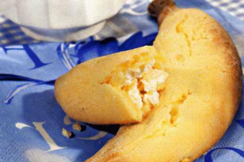 Сладкое печенье с банановой начинкой