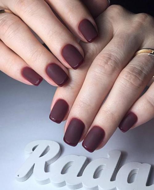 Цвет Марсала ногти. Маникюр цвета марсала: 10 идей