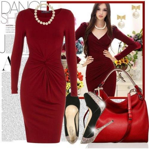 Какой цвет сочетается с бордовым платьем. Кому подходит