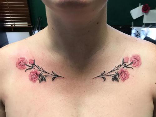 Тату маленькая роза на ключице. Тату на ключице – значение