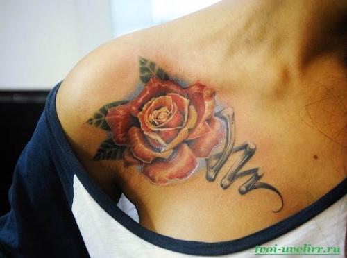 Тату роз на ключице. Цвета и значение татуировки роза 21 Тату роз на ключице. Цвета и значение татуировки роза 21