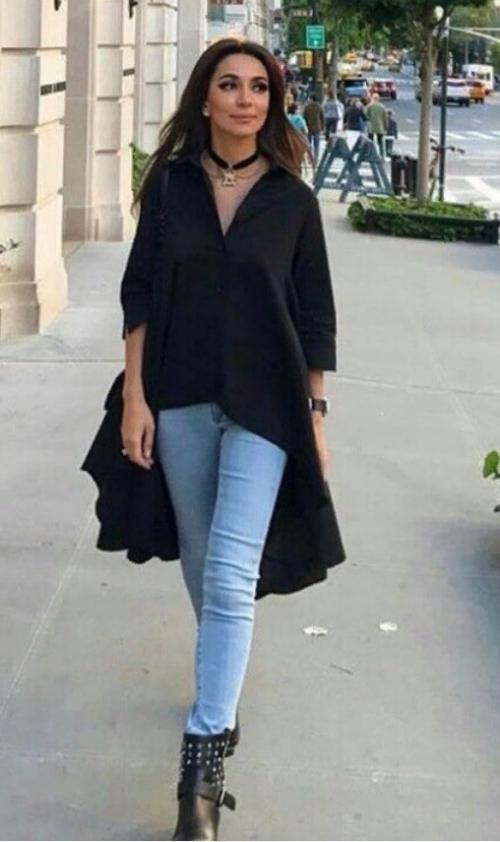 Как носить рубашку с джинсами девушкам 2019. Как девушке носить рубашку с джинсами в 2019?