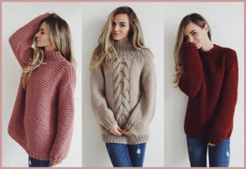 Свитер крупной вязки связать. Свитер крупной вязки 10